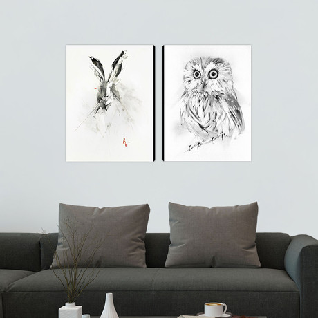 Mr. Rabbit + Wise // Canvas Pair