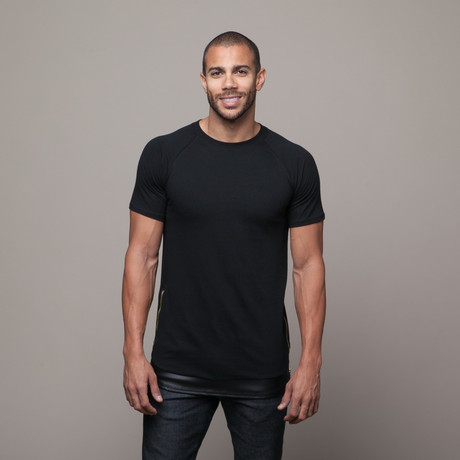 Extendo Side Zip Tee // Black (S)