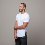 Extendo Side Zip Tee // White (XL)