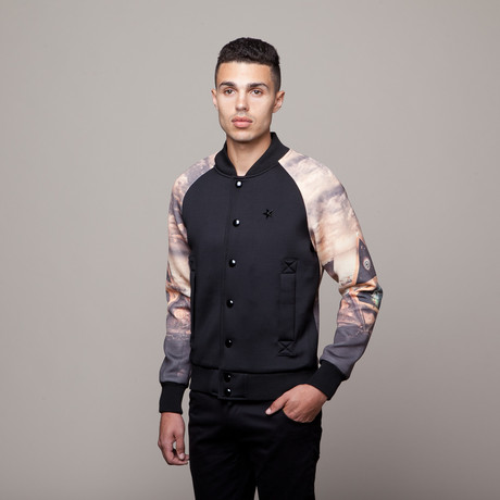 Varsity Jacket // Black & Tan (S)