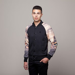 Varsity Jacket // Black & Tan (L)