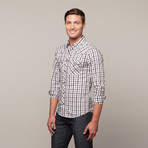 Rogue // Plaid Button Up // Brown + Blue (M)