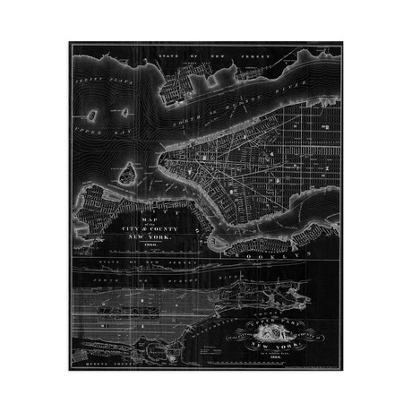 New York County Map (18"W x 22"H)