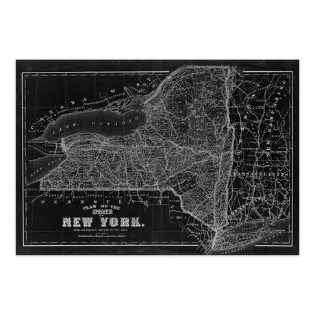 State of New York Map (26"W x 18"H)