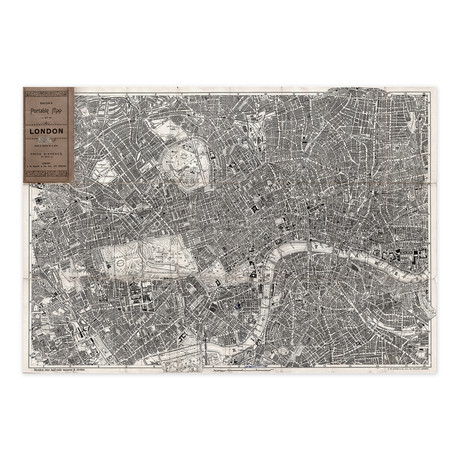 Pocket Map of London (26"W x 18"H)