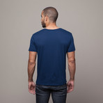 Basic Pima Cotton V-Neck // Blue (2XL)