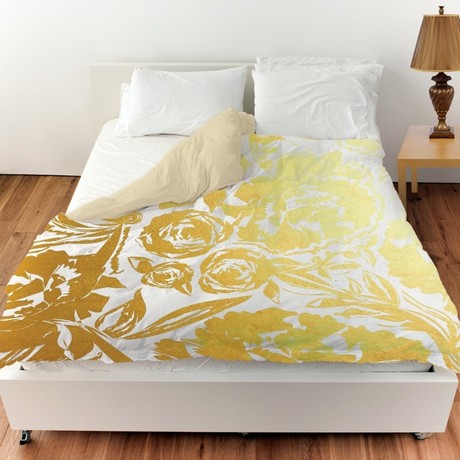 Arianna In Gold Duvet Cover