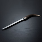 Antler-Handled Fish/Ham Slicing Knife (Single Horn)