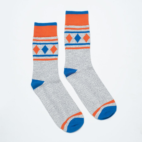 Camp Sock // Orange + Blue - PACT Socks - Touch of Modern