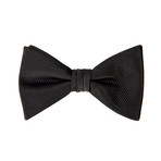 Black Solid Bow Tie