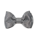 Black + White Cross Plaid Bow Tie