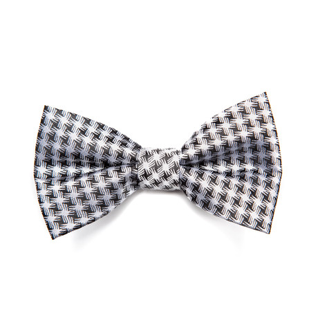 Black + White Holiday Houndstooth Bow Tie