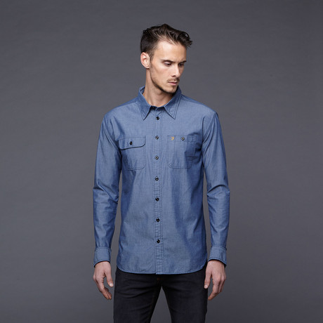 The Archibal Chambray Button Up // Blue (S)