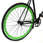 Atir Cycles // Premium Chromoly Single Speed // Black + Green (Small 50 cm)