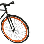 Atir Cycles // Premium Chromoly Single Speed // Black + Orange (Small 50 cm)