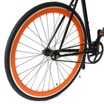 Atir Cycles // Premium Chromoly Single Speed // Black + Orange (Small 50 cm)