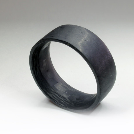 Pure Carbon Fiber Ring // Uni-Directional Matte (Size 6)