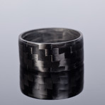 Pure Carbon Fiber Ring // Horizontal Gloss (Size 6)