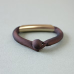 Deep Golden Tube Silk Bracelet (Dark Brown)
