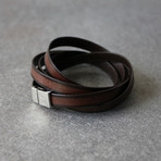 Thin Gradation Leather Bracelet