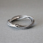 Rhodium Silver Plated Brass Hook (Gray)