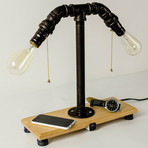 Table Lamp with Built in USB (Black)