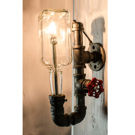 Square Whiskey Bottle Sconce