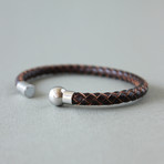 Braided Leather with Magnetic Closure (Brown)