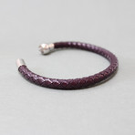 Braided Leather with Magnetic Closure (Brown)