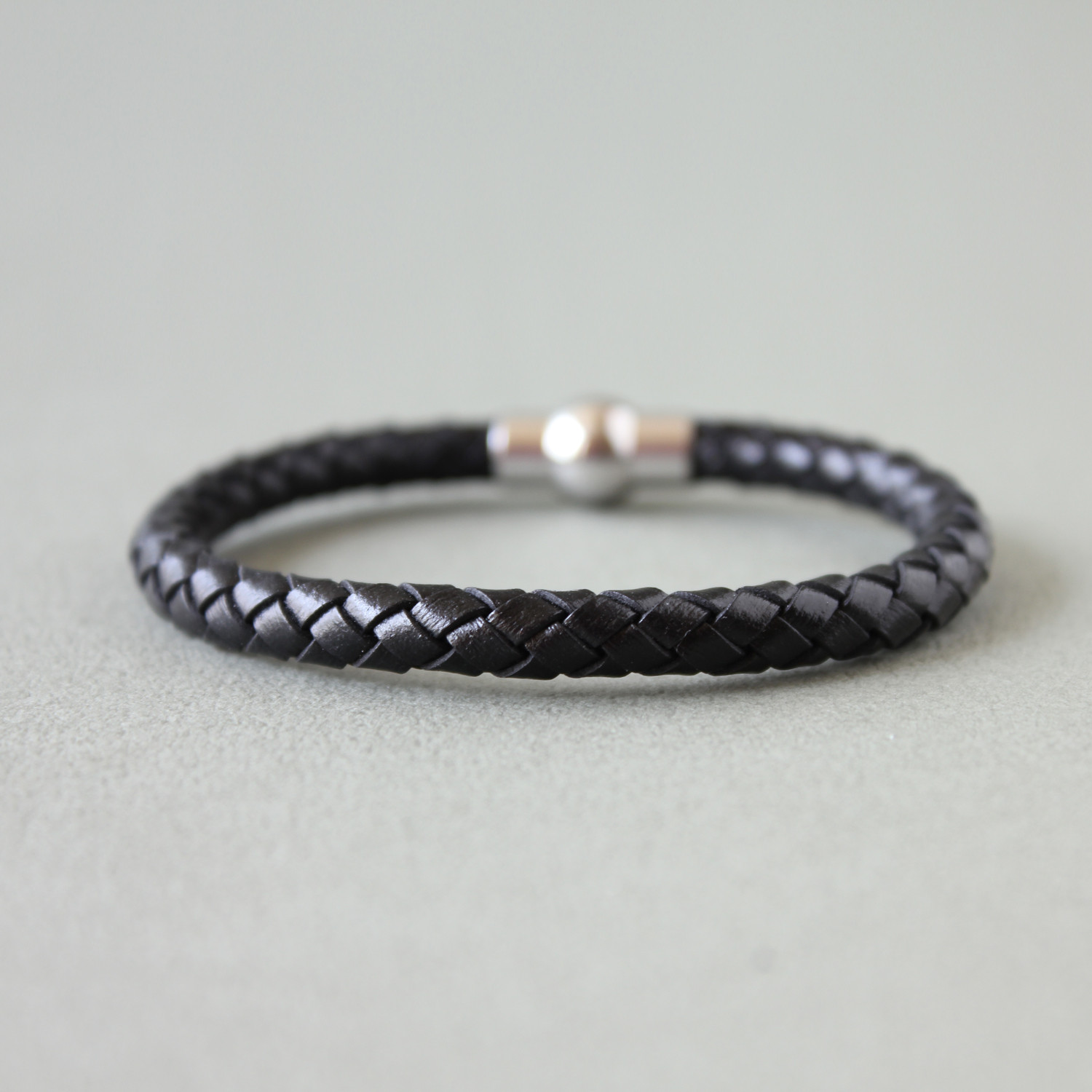 Braided Leather with Magnetic Closure (Dark Brown) - Dasanda - Touch of ...
