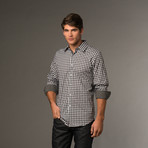 Slim Fit Button Up // Black & White Check (S)