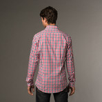 Slim Fit Button Up // Red, White & Blue Check (S)