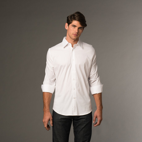 Non-Iron Slim Fit Button Up // White (S)