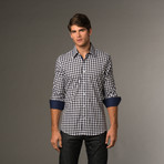 Slim Fit Button Up // Royal Blue & White Check (S)