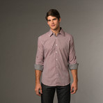 Slim Fit Button Up // Maroon Checkered (S)
