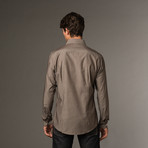 Slim Fit Button Up // Brown (S)