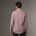 Slim Fit Button Up // Maroon Checkered (S)