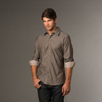 Slim Fit Button Up // Brown (S)