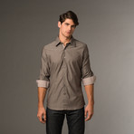 Slim Fit Button Up // Brown (S)