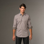 Slim Fit Button Up // Brown & Blue Check (S)