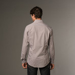 Slim Fit Button Up // Brown & Blue Check (S)