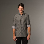 Slim Fit Button Up // Charcoal Gray (M)