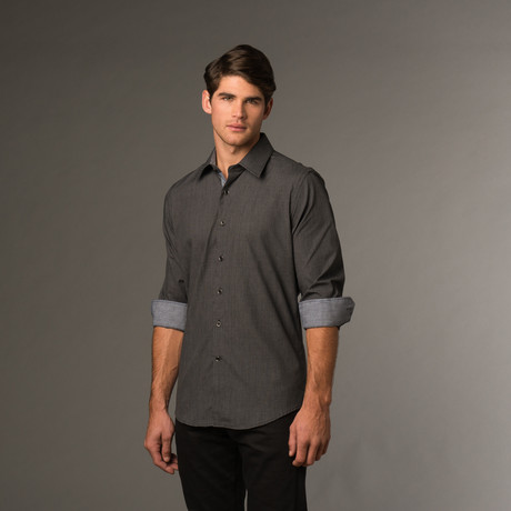 Slim Fit Button Up // Black Check (S)