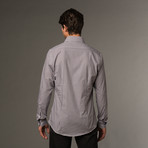 Slim Fit Button Up // Burgundy & Navy Check (S)