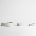 Egadi // Set Of 3 (White Carrara Marble)