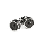 Filigree Cufflinks // Black Glass