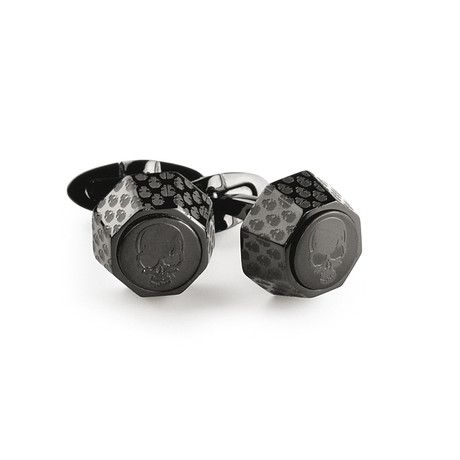 Fortuna Skull Cufflinks // Octagonal