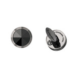 Nero Uno Steel Cufflinks // Onyx Inlay