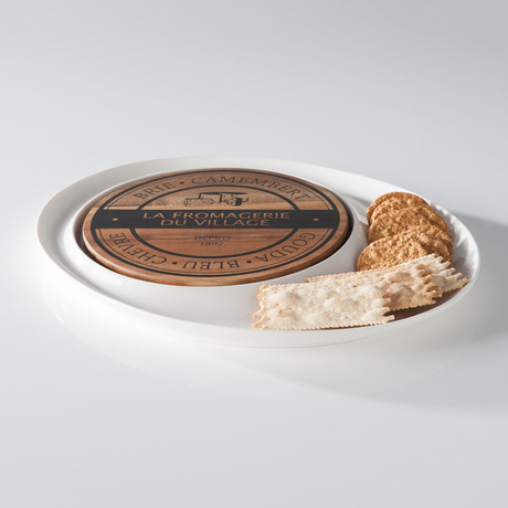 Fromagerie Du Village Ceramic/Acacia Cheese Board