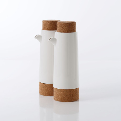 Evora Cork & Ceramic Oil & Vinegar Set